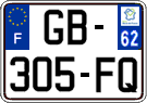 French license plate, SIV (ordinary)