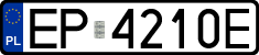 License plates of Poland, Regular car plates