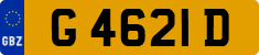 License plate of Gibraltar, Regular car plates (G 1234 A)