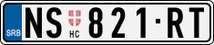 License plate of Serbia, Cars