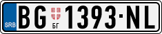 License plate of Serbia, Cars