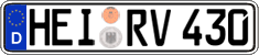 German license plate, Regular plates