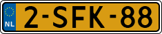 License plate of the Netherlands, Cars
