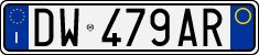 License plate of Italy, Cars (1994 year series)