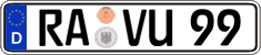 German license plate, Regular plates