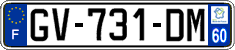 French license plate, SIV (ordinary)