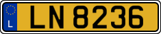 License plate of Luxembourg, 2003 year system