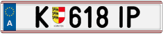 License plate of Austria, Regular plates