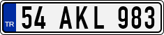 License plate of Turkey, Regular plates