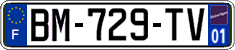 French license plate, SIV (ordinary)
