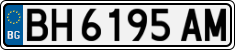 License plate of Bulgaria, Cars
