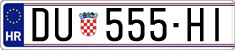 License plate of Croatia, Regular plates