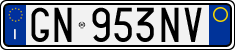 License plate of Italy, Cars (1994 year series)