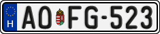 license plates of Hungary, Regular plates (2022)