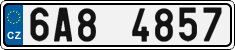 License plate of the Czech Republic, Cars (2001)