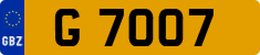 License plate of Gibraltar, Regular car plates (G 12345)