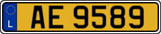 License plate of Luxembourg, 2003 year system