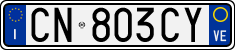 License plate of Italy, Cars (1994 year series)