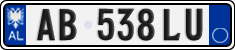 License plate of Albania, Cars (2011)