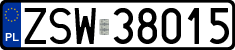 License plates of Poland, Regular car plates