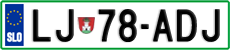 License plate of Slovenia, Cars