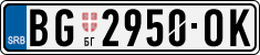 License plate of Serbia, Cars