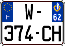 French license plate, SIV (garage)