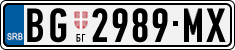 License plate of Serbia, Cars