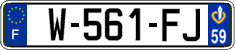 French license plate, SIV (garage)