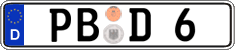 German license plate, Regular plates