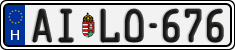 license plates of Hungary, Regular plates (2022)