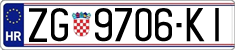 License plate of Croatia, Regular plates