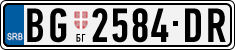 License plate of Serbia, Cars