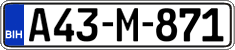 License plate of Bosnia and Herzegovina, Regular plates