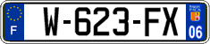 French license plate, SIV (garage)