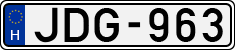 license plates of Hungary, Cars (1990)