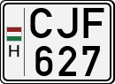 license plates of Hungary, Cars (1990)