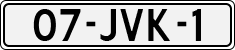 License plate of the Netherlands, Cars
