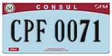 Federal license plates, Diplomatic