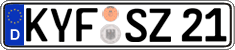 German license plate, Regular plates