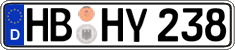 German license plate, Regular plates
