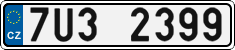 License plate of the Czech Republic, Cars (2001)