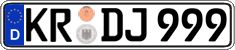 German license plate, Regular plates