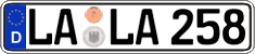 German license plate, Regular plates