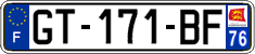 French license plate, SIV (ordinary)