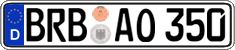 German license plate, Regular plates