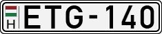 license plates of Hungary, Cars (1990)