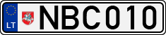 License plate of Lithuania, Cars