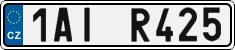 License plate of the Czech Republic, Cars (2001)