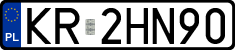 License plates of Poland, Regular car plates